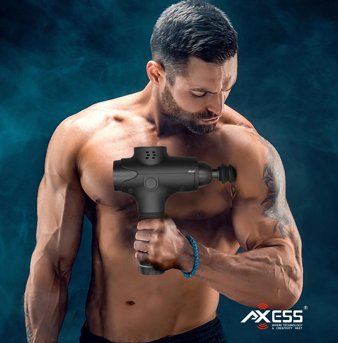 Professional Deep Tissue Massage Gun W/ 20 Speed & 6 Heads MG9000A