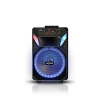 12” Bluetooth® Portable Party Speaker LED Lights 1.5” Tweeter 400W PMPO W/ Front Panel, Remote, TWS, USB, AUX-in, FM Radio, TF, Mic-in 