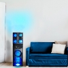 Bluetooth® Loud Party Speaker W/ 6 Speakers 4900 Watt Power LED Disco Lights Mushroom Party Light Guitar Inputs Bass-Treble Control
