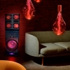 Loud Party Speaker W/ 5 Speakers LED Disco Lights Guitar Inputs Bass-Treble Control X-Bass
