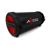 Red Portable Thunder Sonic Bluetooth® Cylinder Loud Speaker with Built-In FM Radio SD Card USB AUX Inputs