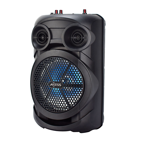 8” Bluetooth® Portable Party Speaker LED Lights W/ Front Panel, Remote Control, TWS, USB, AUX-in, FM Radio, TF, Mic